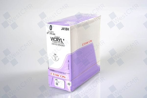 Suture, Taper Point, Size 0, 27", Undyed Braided, Needle SH, _ Circle, 3 dz/bx (Continental US Only)