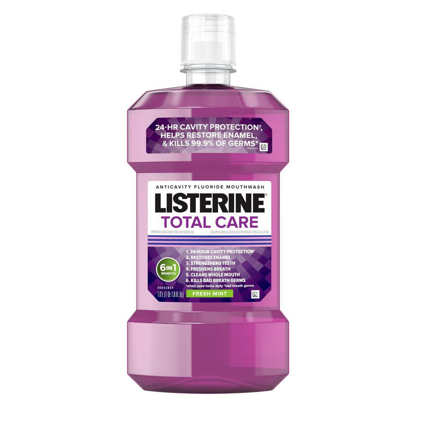 Mouthwash, Listerine Total Care, 1 Liter, 6/cs (Continental US+HI Only) (Pricing Subject to Change without Prior Notification)