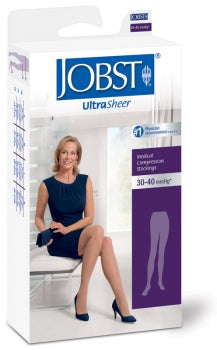 Compression Stocking, Waist High, 30-40 mmHG, Closed Toe, Natural, Small (Continental US Only)