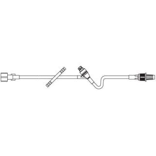 Extension Set, Check Valve above the Interlink Injection Site, Male Luer Lock Adapter with Retractable Collar, 2.1 ml, 13" Length, Non-Pyrogenic, Contains DEHP, Sterile, 48/cs (Rx) (Continental US Only) (Product Access Restricted. Check with your sales rep to verify eligibility)