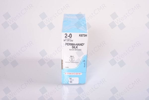 Suture, Taper Point, Size 2-0, 30", Black Braided, Needle RB-1, _ Circle, 3 dz/bx (Continental US Only)