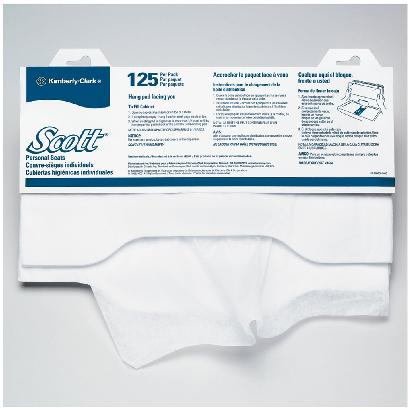 Scott Personal Seats 125/pk, 24 pk/cs (Products cannot be sold on Amazon.com or any other 3rd party site) (US Only)