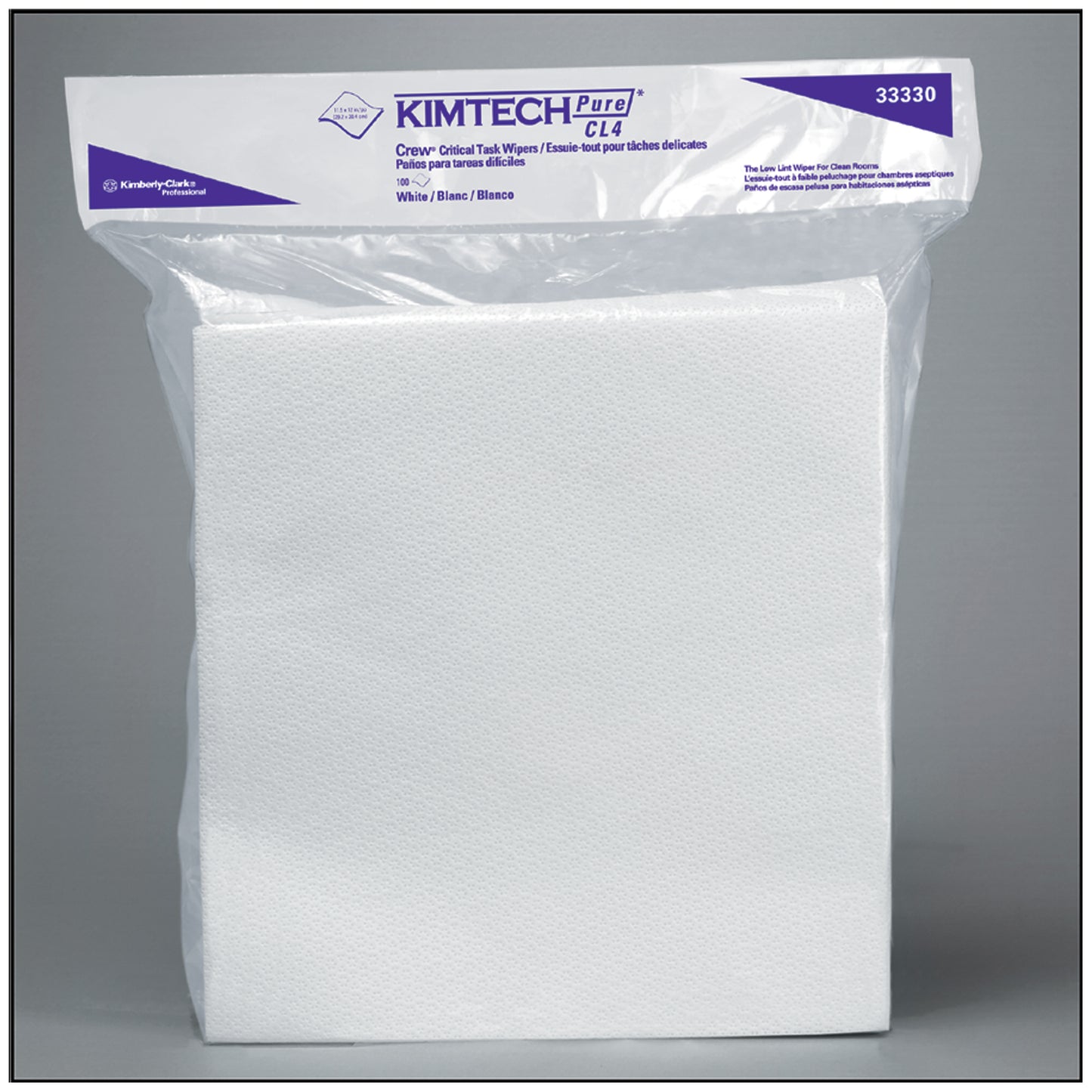 KIMTECH PURE CL4 Critical Task Wiper, White, 11_" x 12", 100/pk, 5 pk/cs (Products cannot be sold on Amazon.com or any other 3rd party site) (US Only)