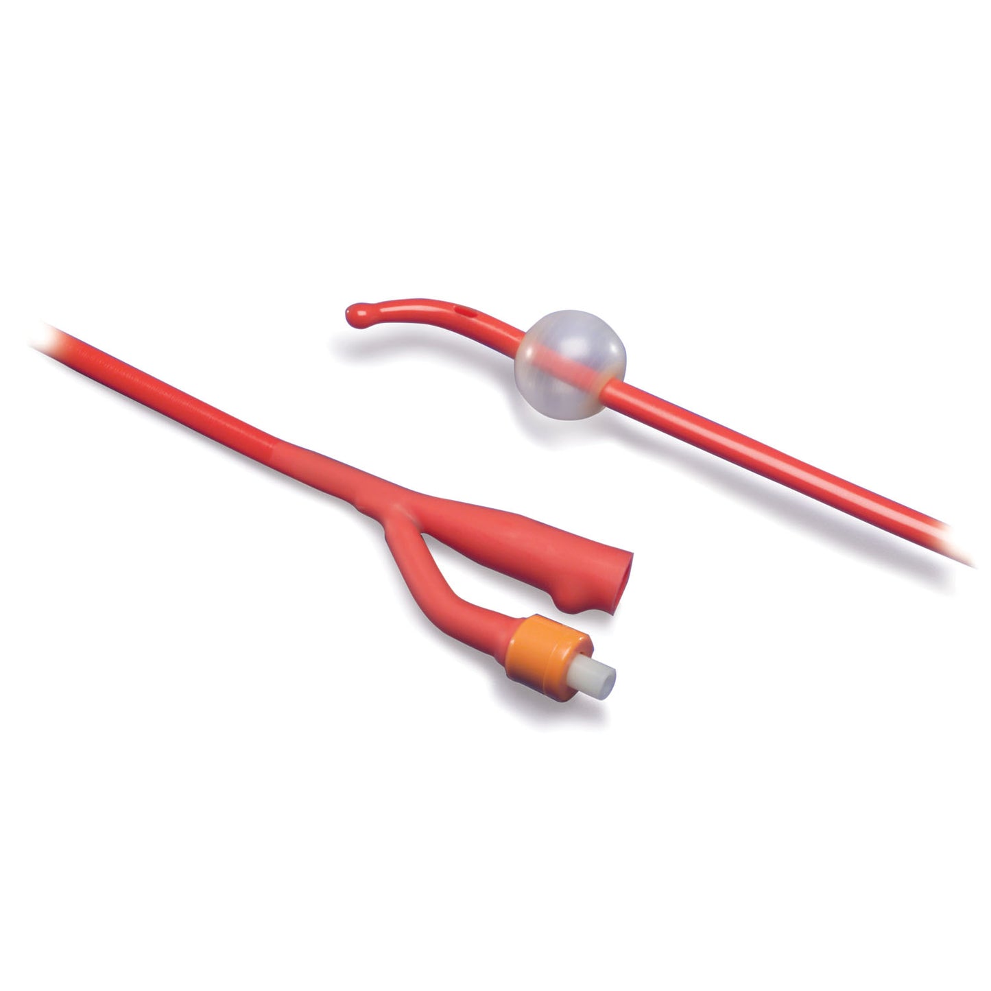 Coude Foley Catheter, 5cc, 2-Way, Red Latex, 22FR, 17"L, 12/ctn (Continental US Only)