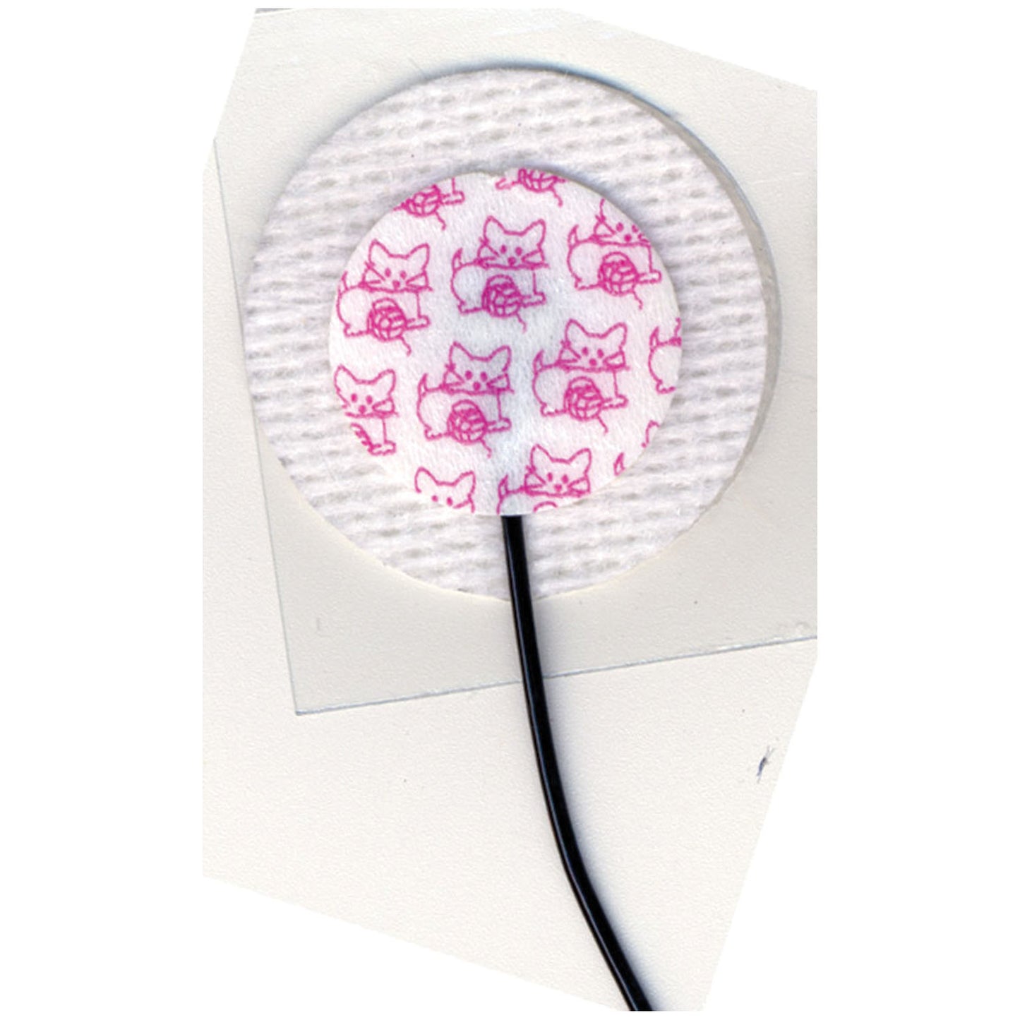 ECG Electrode, Neonatal, KittyCat, Pre-Wired, Cloth 1051NPSM, Radiolucent Lead Wires, 3/strip, 100 strip/cs (Continental US Only)