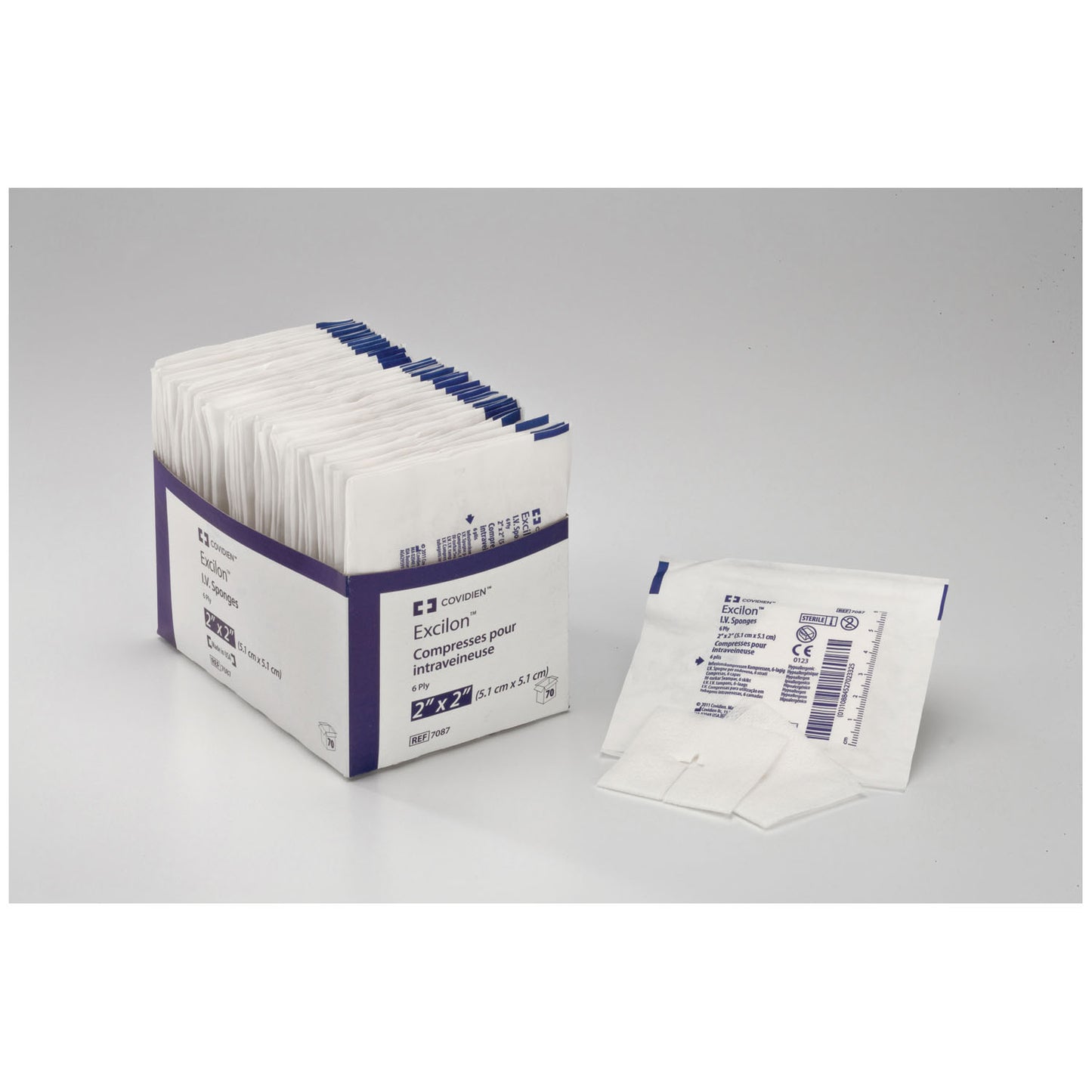 IV Sponge, 2" x 2", 6-Ply, 70/tray, 20 tray/cs (Continental US Only) (Item on Manufacturer Backorder Inventory Limited when Available)