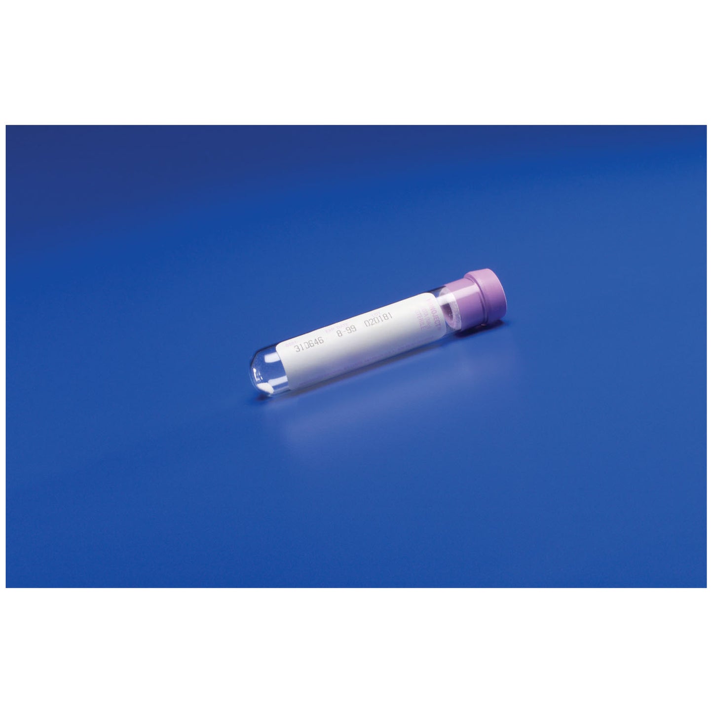 Monoject Tube, 10_ x 64mm, Lavender Stopper, 3mL Draw, Stopper Coating Glycerine, EDTA (K3) 0.06mL, 7.5% Solution, 1000/cs (Continental US Only)