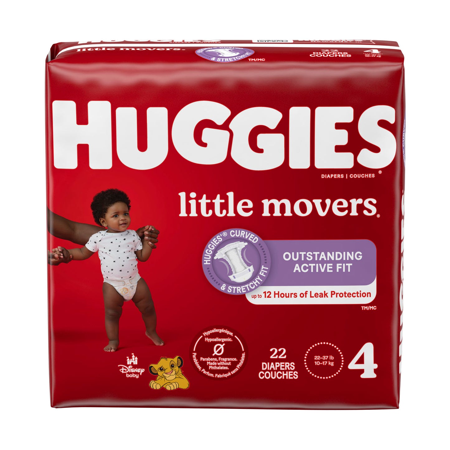 Little Movers, Size 4, Jumbo Pack, 22/pk, 4 pk/cs