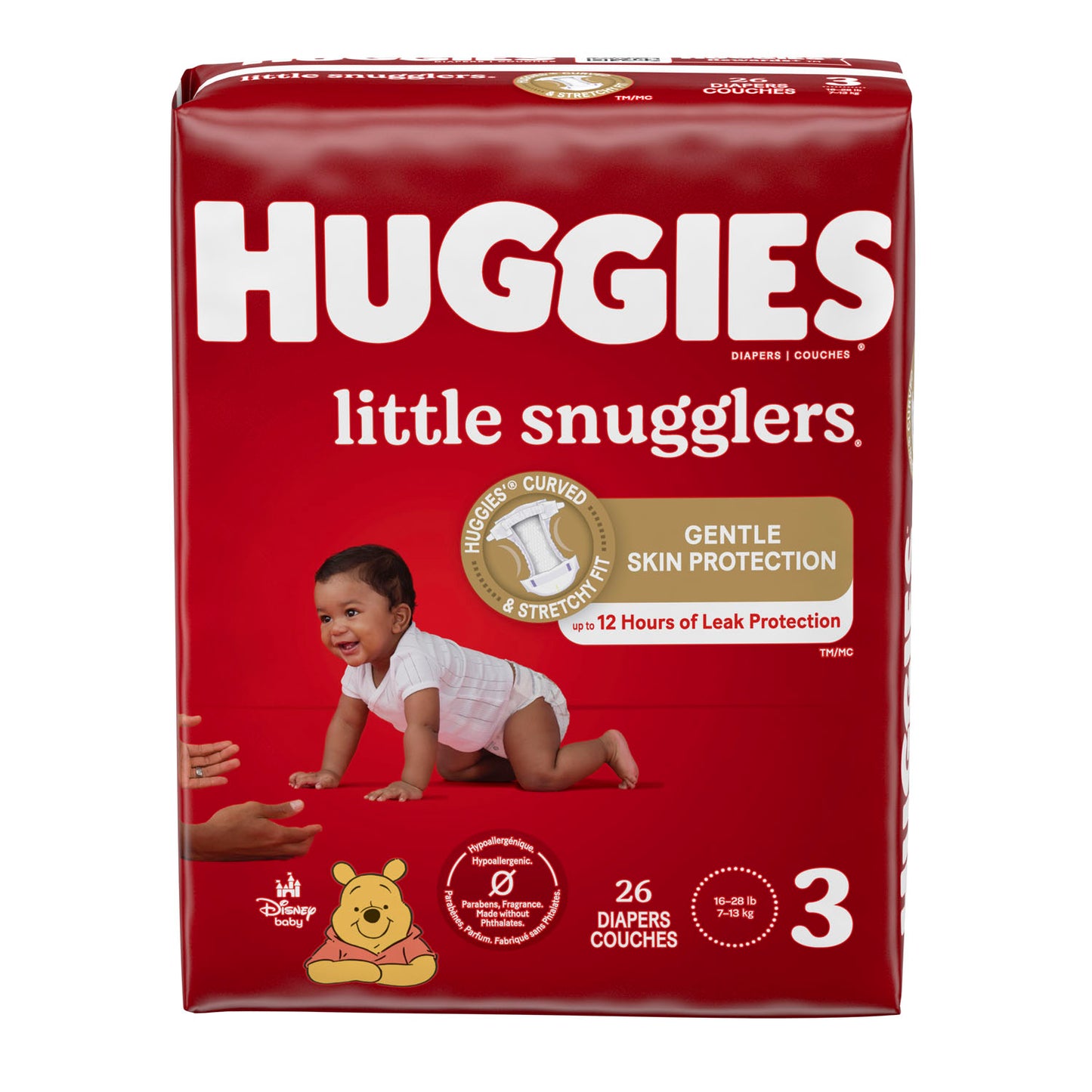 Little Snugglers, Size 3, Jumbo Pack, 26/pk, 4 pk/cs