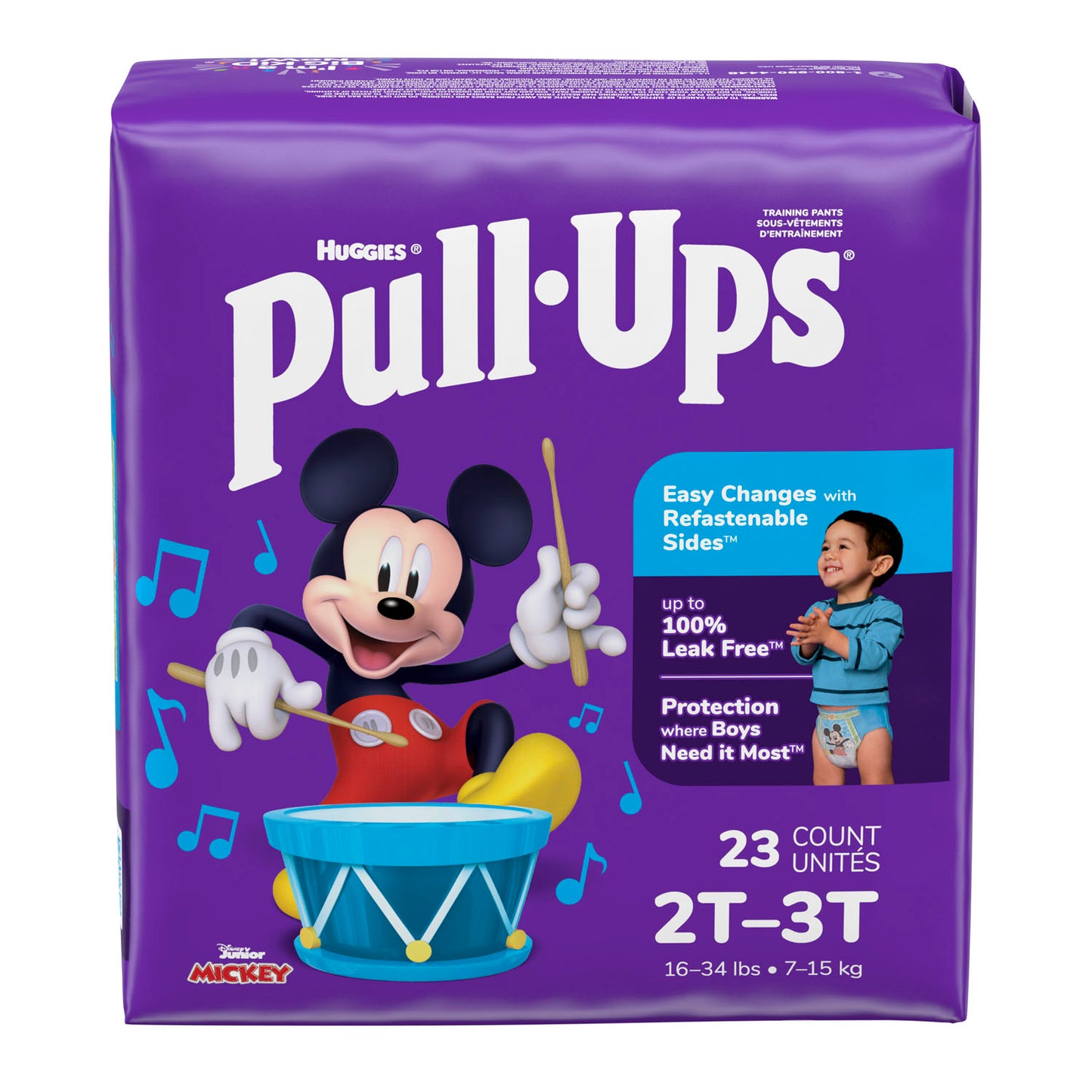 Training Pants, 2T-3T, Boys Jumbo Pack, 23/pk, 4 pk/cs