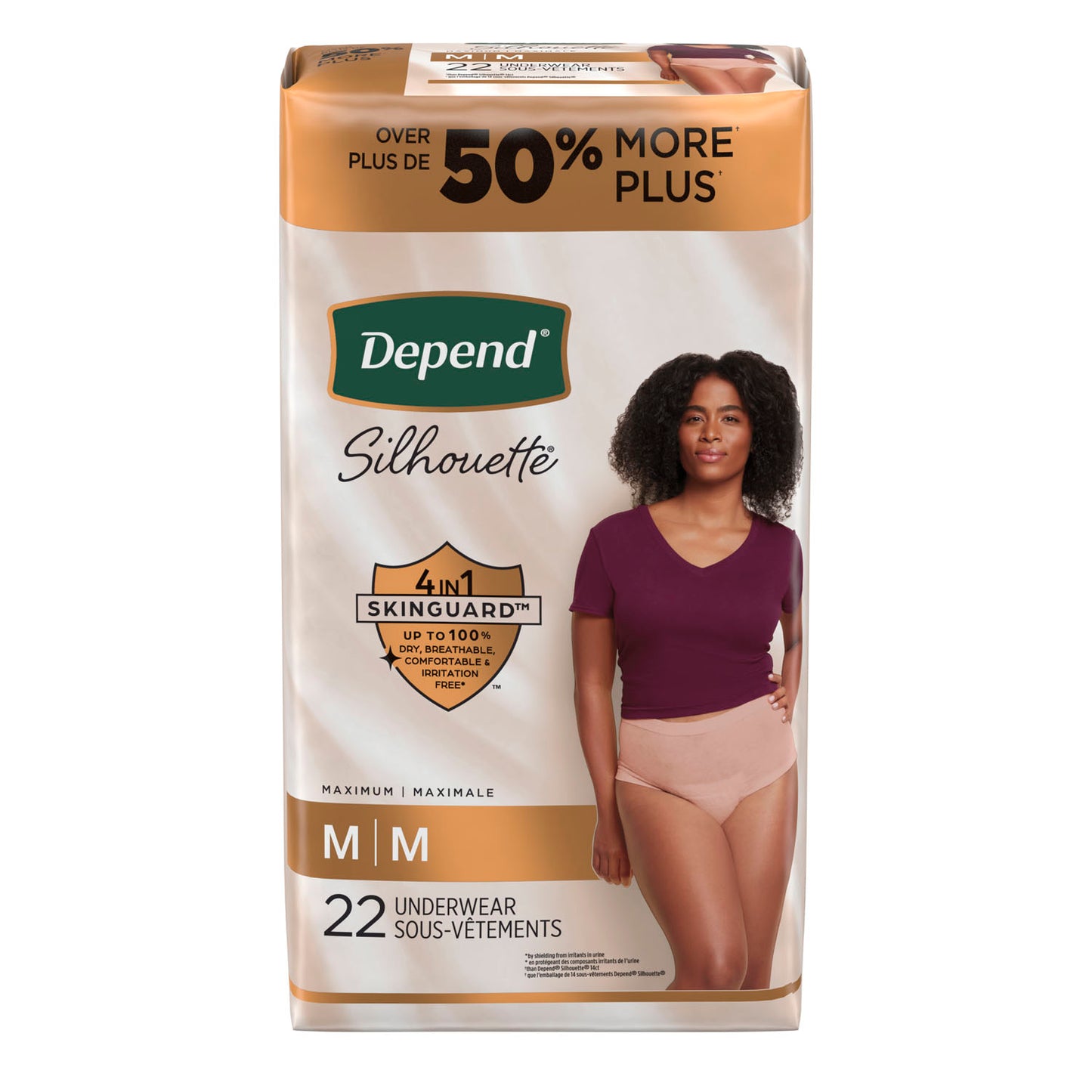 Silhouette Underwear, Maximum Absorption, Women, Medium, 22/pk, 2 pk/cs (Products cannot be sold on Amazon.com or any other 3rd party site)
