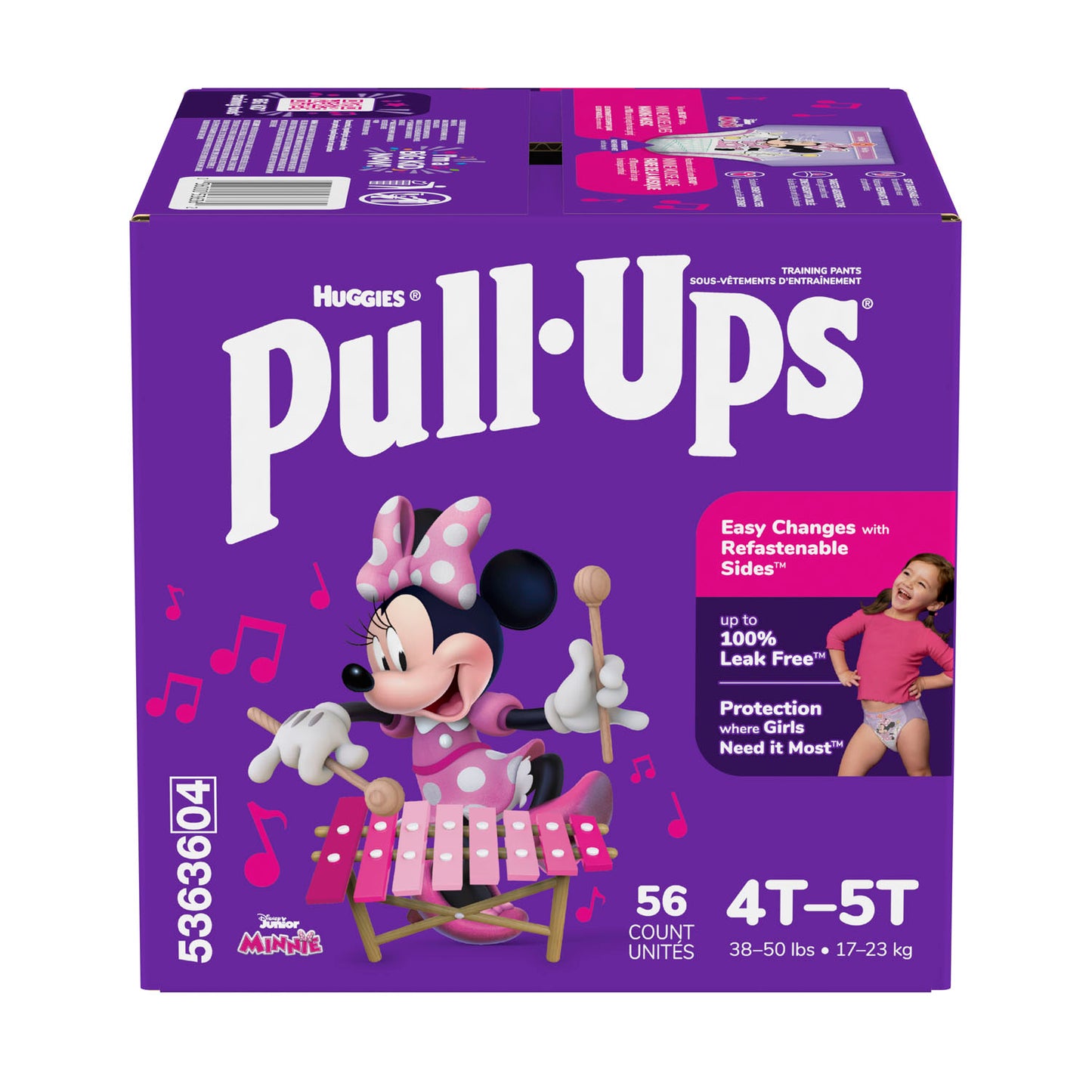 Training Pants, 4T-5T, Girls Giga Pack, 56/pk, 1 pk/cs