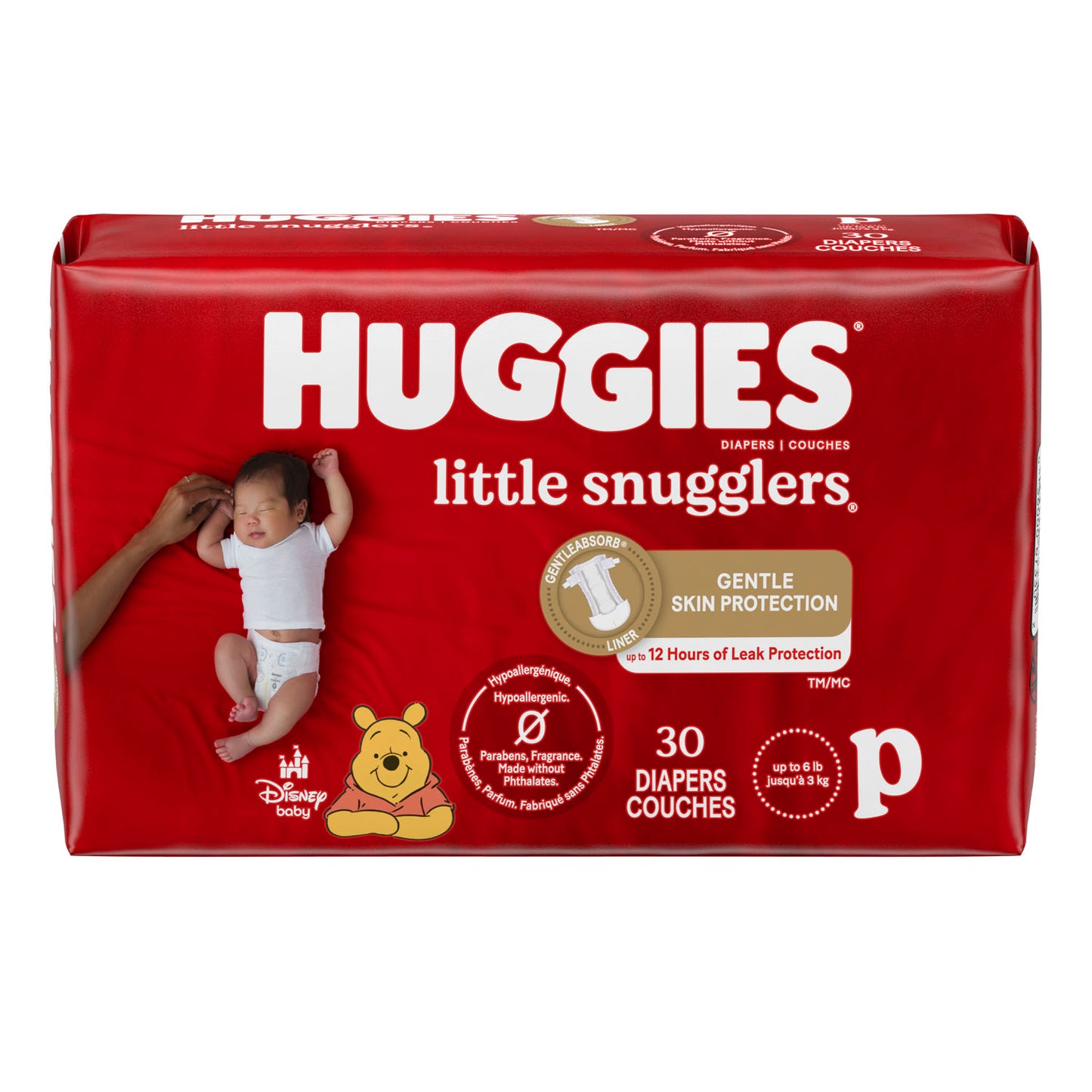 Preemies Diapers, up to 6 lbs, 30/pk, 6 pk/cs