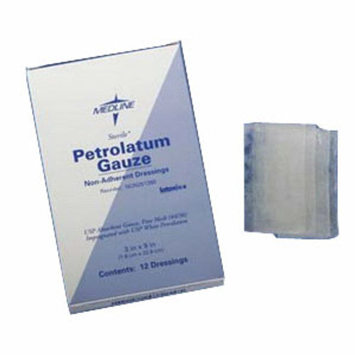 Petrolatum Gauze Dressing, Non-Adherent, 1" x 8", Non-Adherent, 50/bx, 4 bx/cs (77030)
