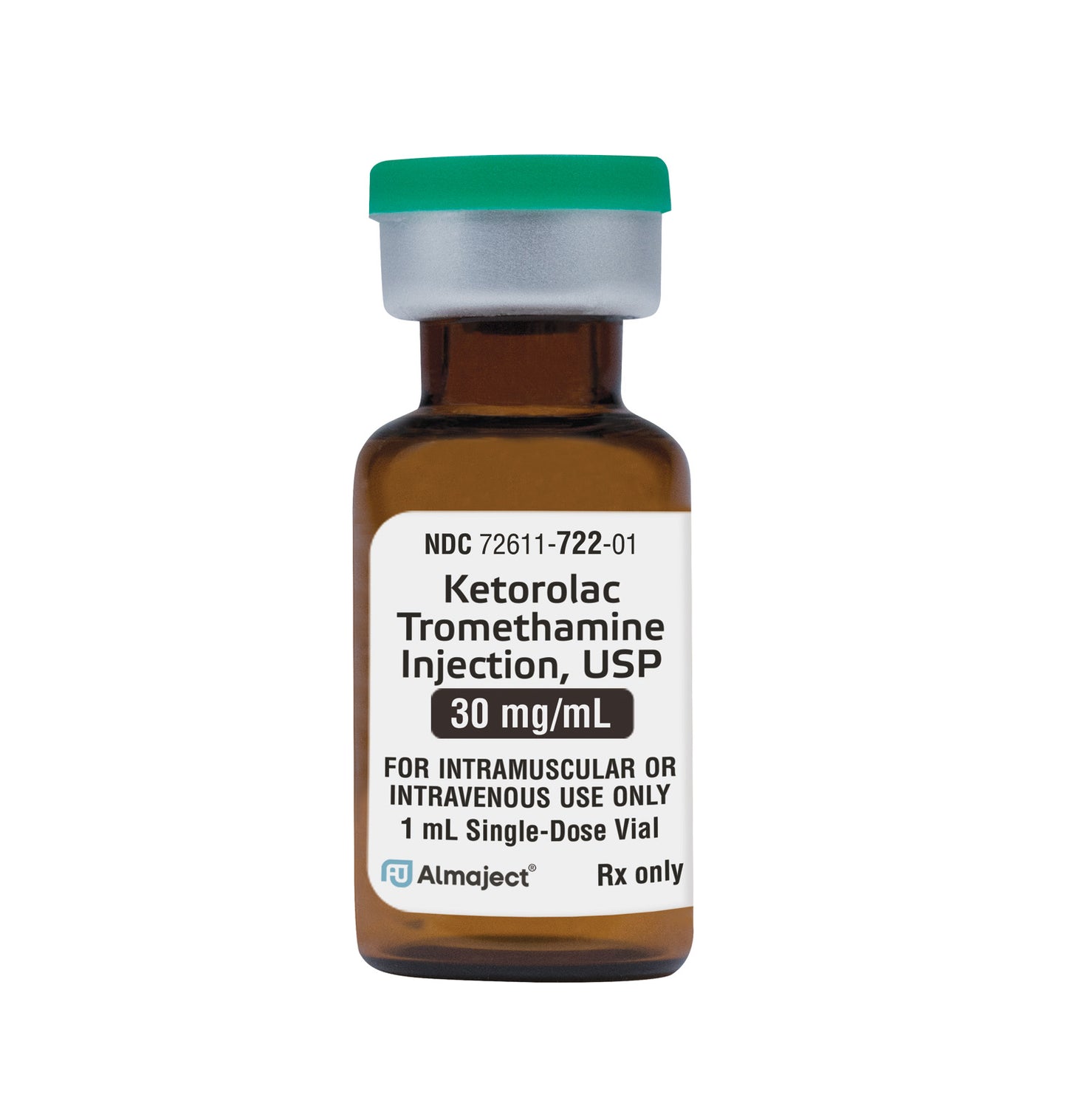 Ketorolac Tromethamine Injection, USP, 30 mg/ml, 1 ml Vial, Single Dose, Glass Fliptop Vial, 25/bx (Rx) (Item is Non-Returnable) (We must have your Wholesale Drug License on File before shipping this product) (US Only, Excluding IN and ND)