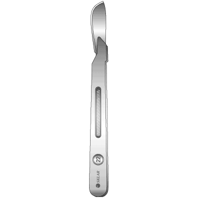 Scalpel Sklar No. 22, Stainless Steel/Plastic Classic Grip Handle, Sterile, Disposable, 10/bx