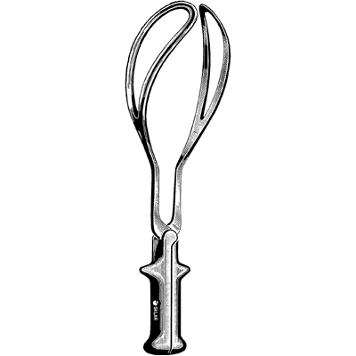 Simpson Obstetrical Forceps, Long, 14-1/4in, Stainless Steel, Reusable, Non-Sterile, Latex-Free, Premium OR-Grade (DROP SHIP ONLY)