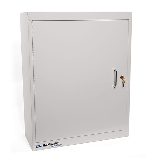 Narcotics Cabinet, Single Door, Single Lock, (3) Adjustable Shelves, Key Lock, 10" x 24" x 30", Beige (DROP SHIP ONLY)