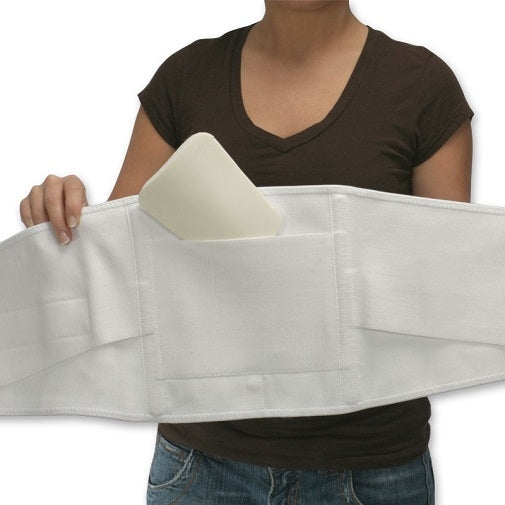 Triple Pull, Elastic, Lumbosacral Support, White, 10" x 6", Medium (080240)