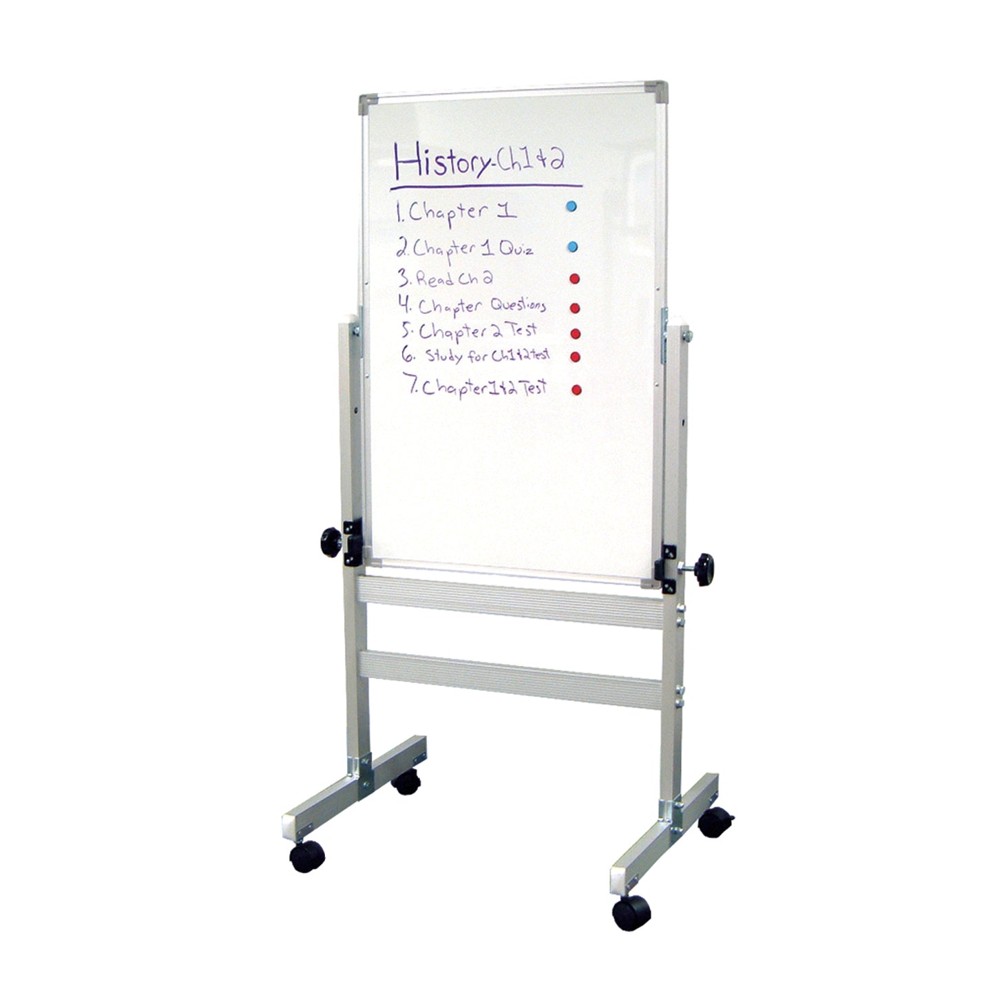 Whiteboard, 22"W x 34"H x 1"D, Frame 32"W x 57"H x 27"D