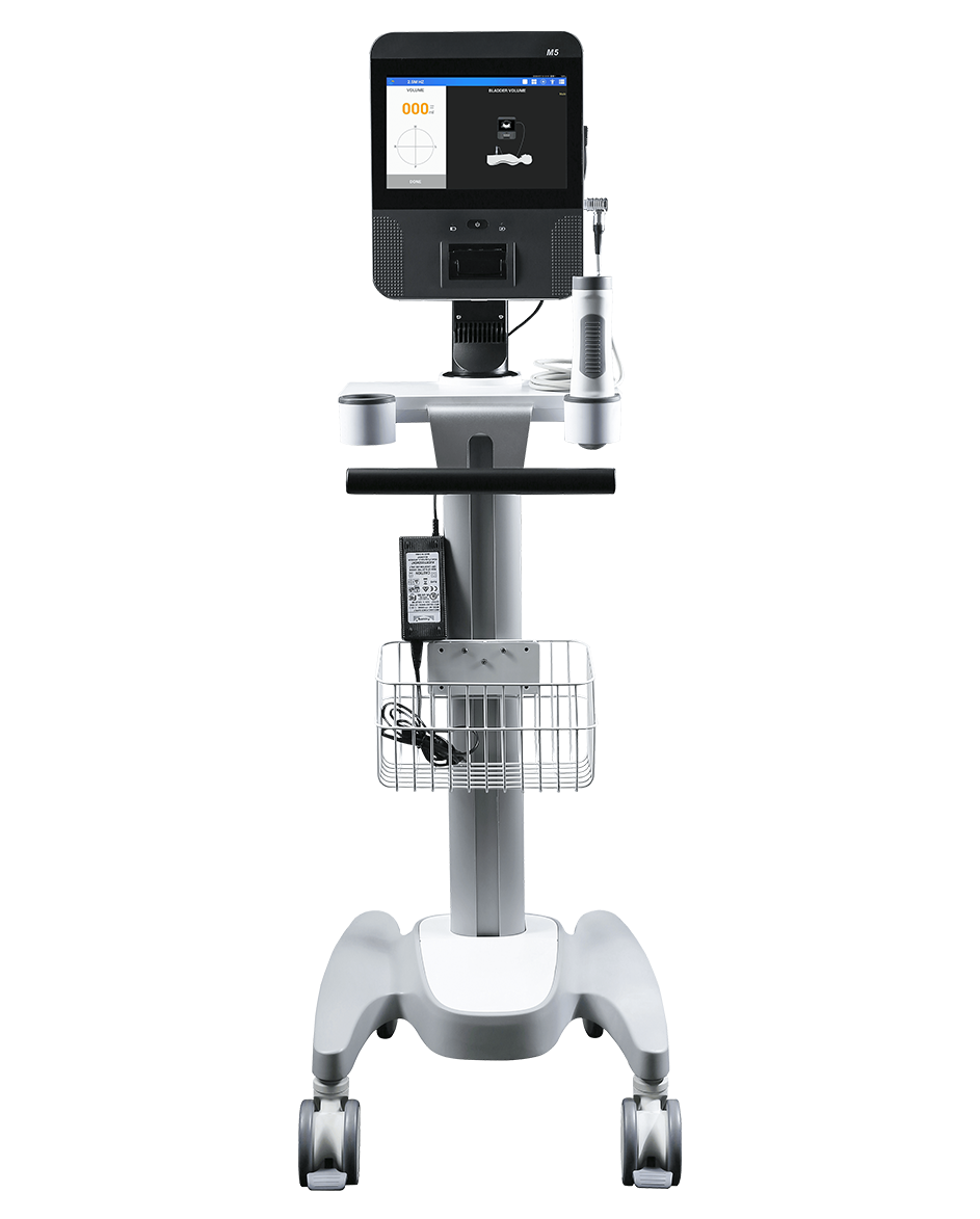 M5 Bladder Scanner, Touchscreen display, Built-In Printer, Wired Probe, Second Display Screen, Medical Cart, No Annual Calibration Required, 7% accuracy, Public bone interference indicator, and automatic patient type selection (DROP SHIP ONLY)