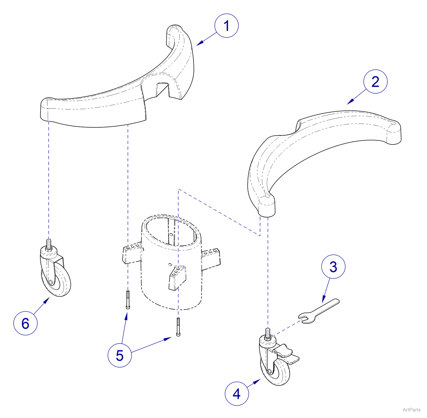 Single Caster, Free (US Only) (DROP SHIP ONLY) (Delivery Info Sheet Required)