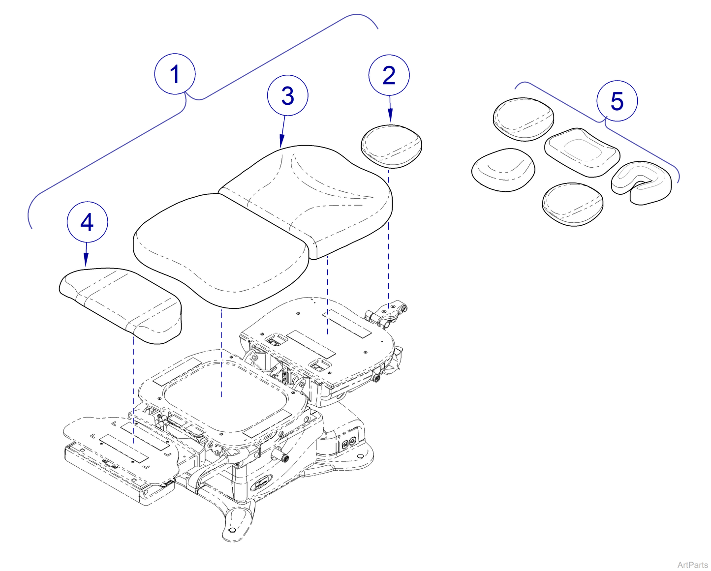 630 Premium Power, 32in Upholstery Top, Latte (US Only) (DROP SHIP ONLY) (Delivery Info Sheet Required)
