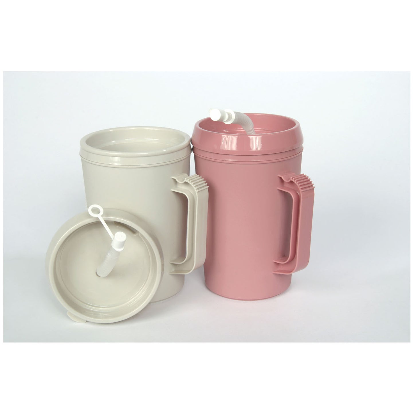 Pitcher, Lid, Straw & Handle, Rose, 24/cs