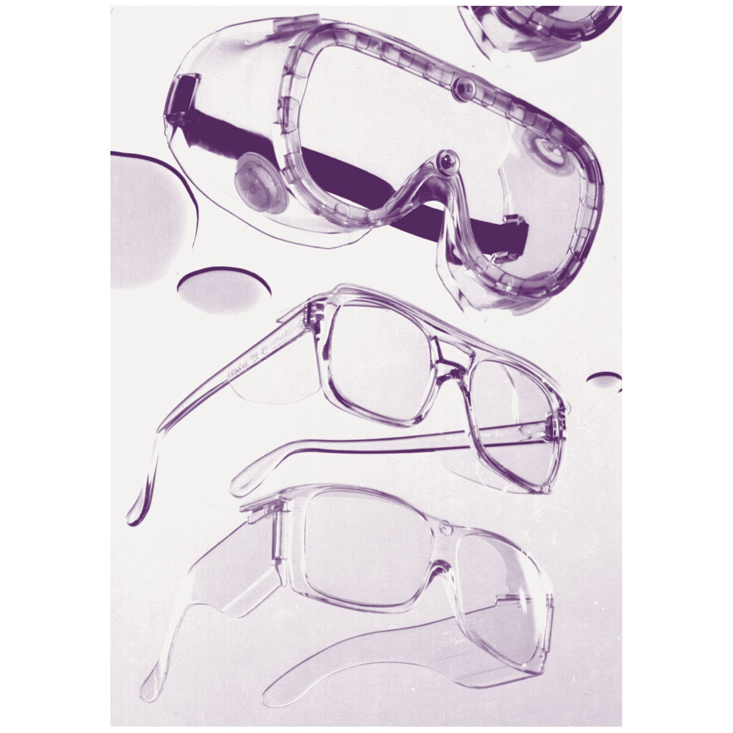 Heavy-Duty Safety Goggles, Clear Lens, 4 Stack Trap Vents, 12/cs