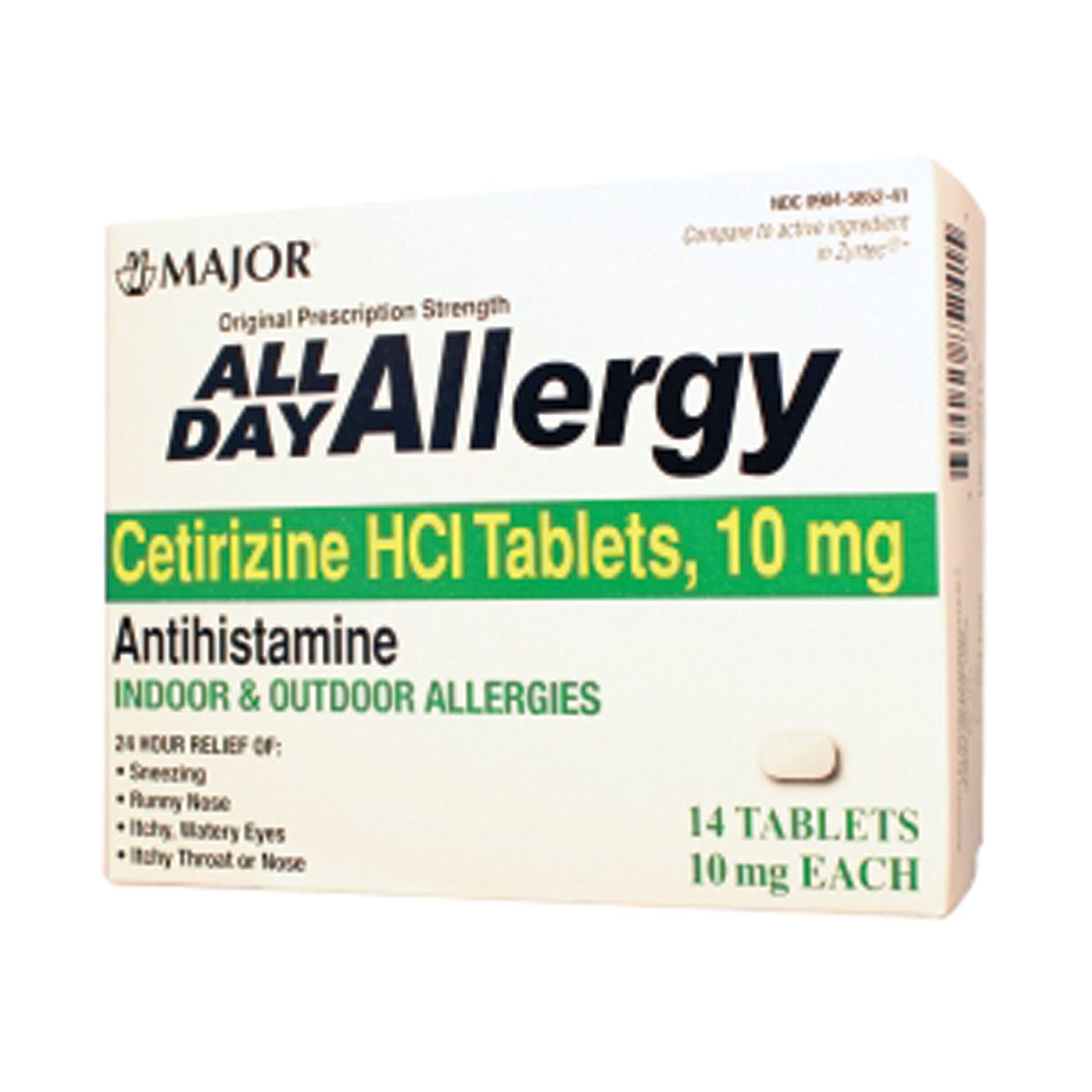 All Day Allergy, 24 Hour, 14s, Compare to Zyrtec, NDC# 00904-6717-41, 24/cs (US Only)