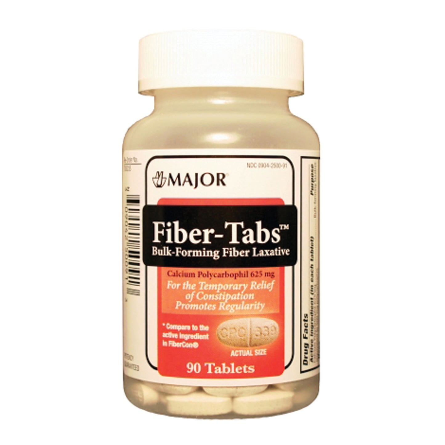 Fiber Tablets, 90s, Compare to Fibercon, NDC# 00904-2500-91