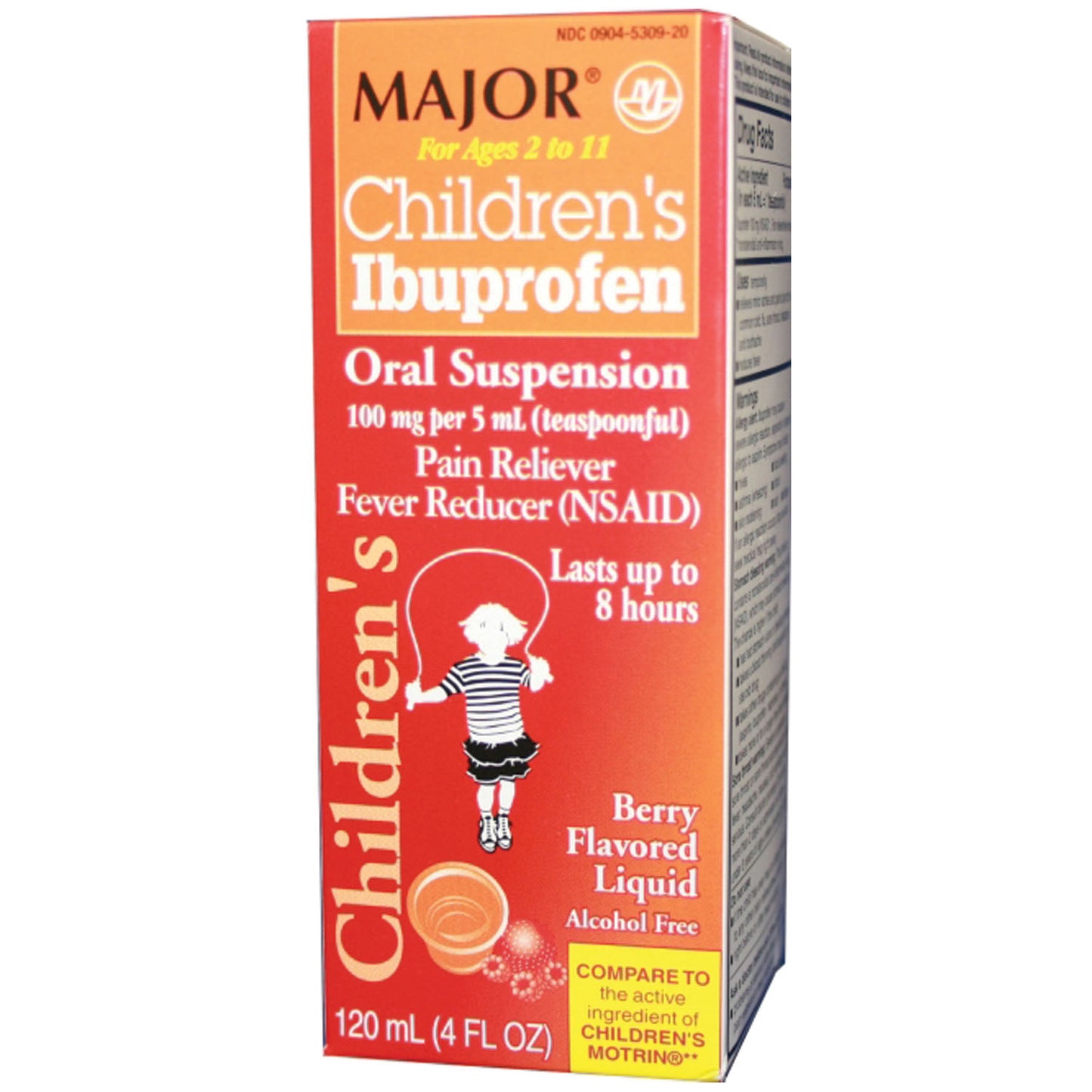 Ibuprofen, Oral Suspension, Berry, 118mL, Compare to Motrin, NDC# 00904-5309-20 (US Only)