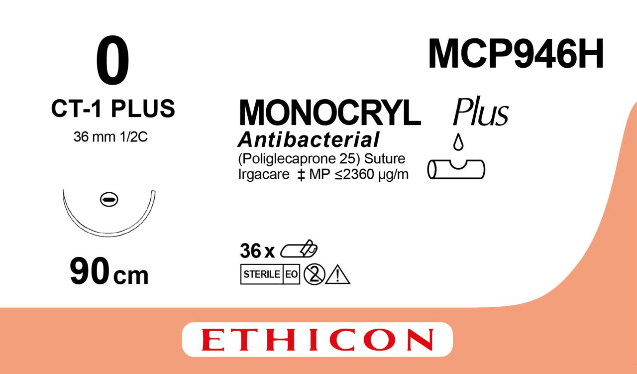Suture, Taper Point, Size 0, 36", Undyed Monofilament, Needle CT-1, _ Circle, 3 dz/bx (Continental US Only)