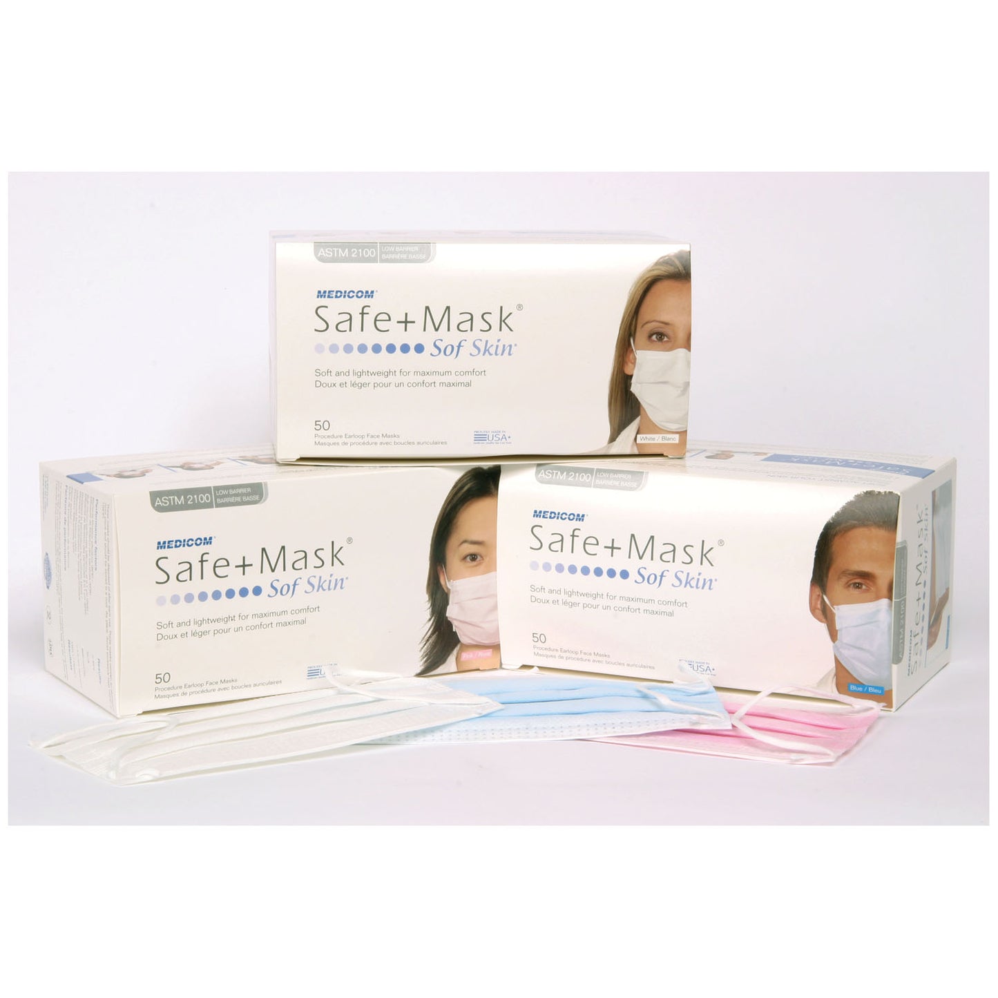 Earloop Mask, ASTM LEVEL 1, Blue, 50/bx, 10 bx/cs (Not Available for sale into Canada)