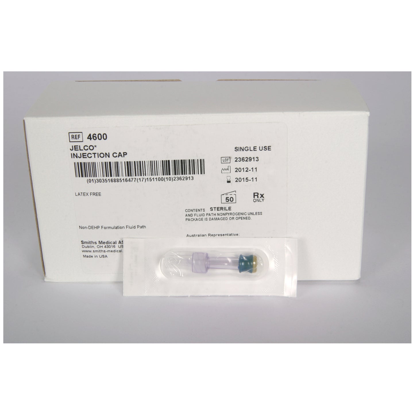 Injection Caps, Jelco, 200/cs