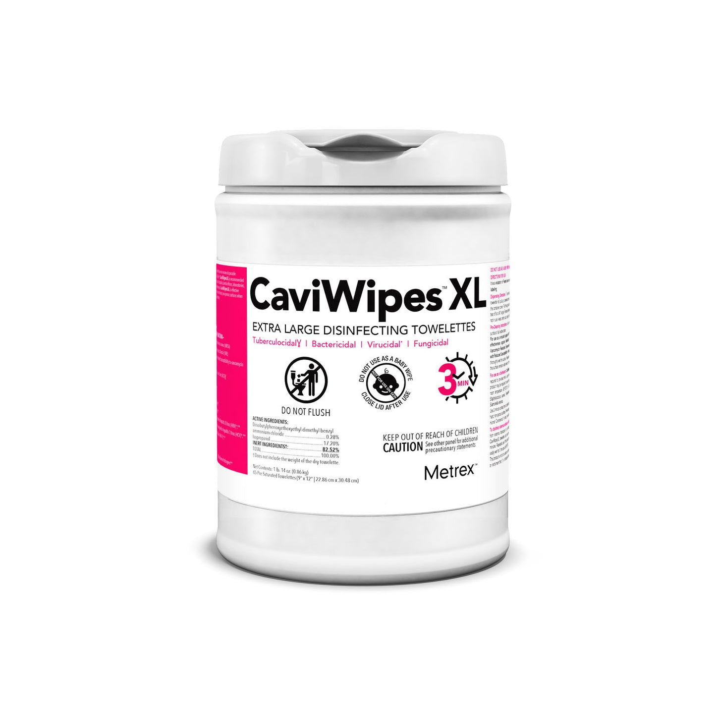 XL CaviWipes, 65 Wipes, 12 canisters/cs (40 cs/plt) (091264) (US Only)