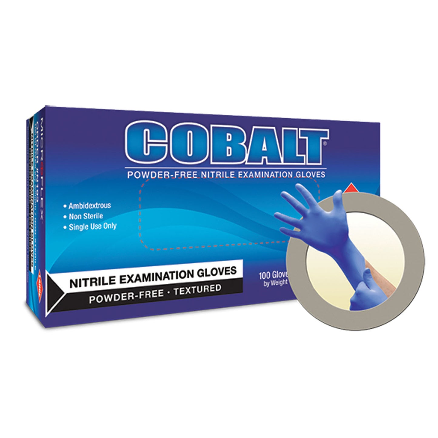 Exam Gloves, PF Nitrile, Textured, Blue, Small, 100/bx, 10 bx/cs (60 cs/plt) (US Only)