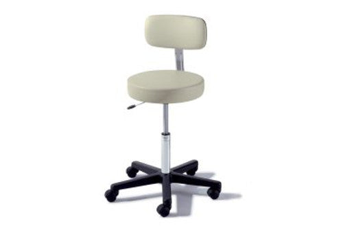 277 Basic Stool, With Back, Pneumatically Adjustable, Hand Release, Lunar Gray (US Only) (DROP SHIP ONLY) (Delivery Info Sheet Required)