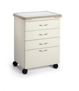 Mobile Treatment Cabinet, (2) 4in Drawers, Double Door, 18" Deep, 60mm Casters, Pebble (S), Kydex, Contour Profile (Pricing subject to change depending on build Please reach out to Midmark Customer Service Team for pricing) (US Only) (DROP SHIP ONLY) (Delivery Info Sheet Required)