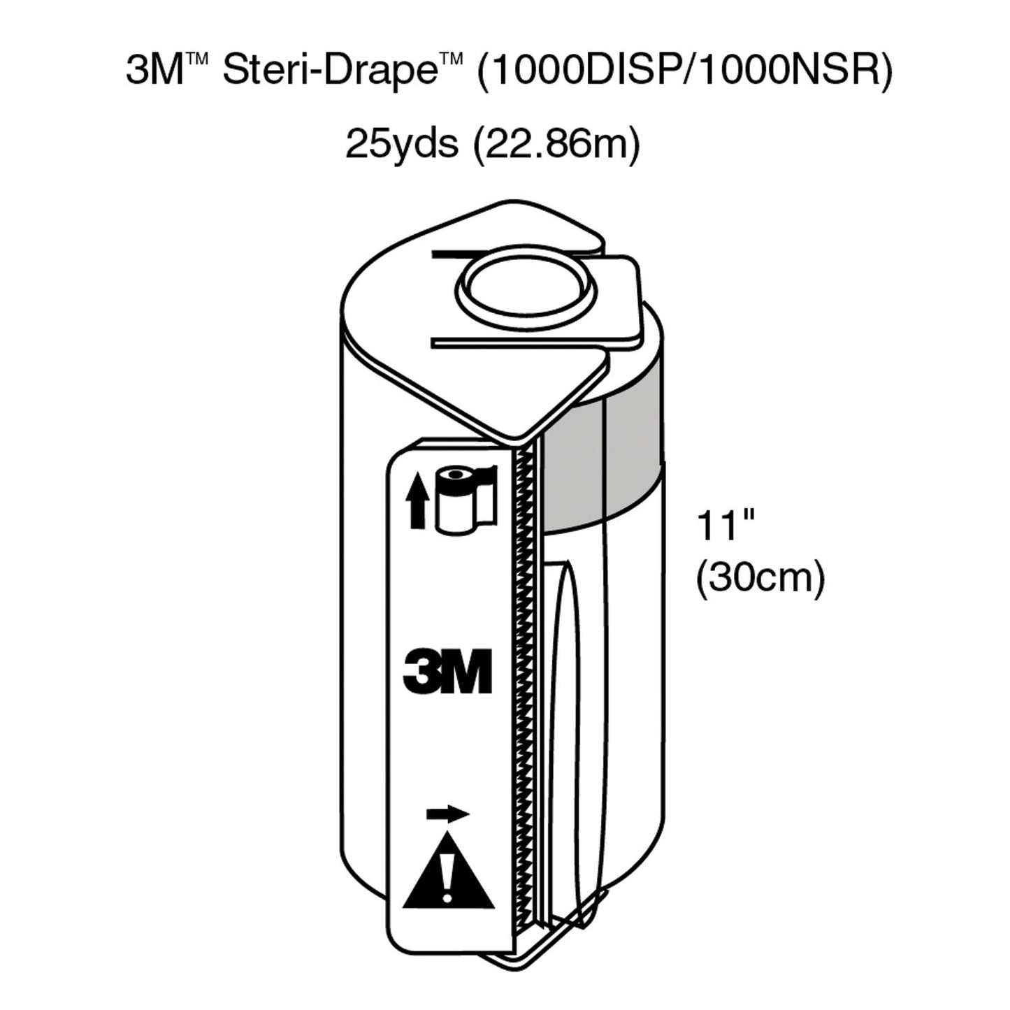 Roll Prep Drape & Dispenser, (8) 25 yds & 1 Dispenser, 8/cs (Continental US+HI Only)