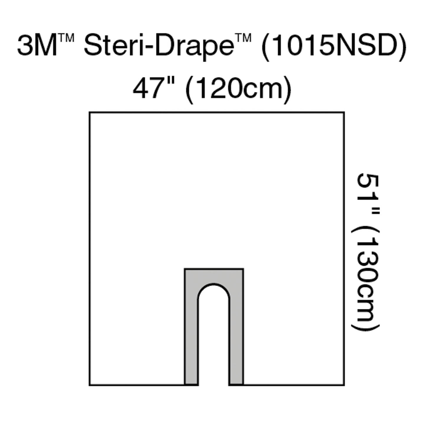 U-Drape, 47" x 51", Non-Sterile, Clear Plastic, U-Slot Aperture with Adhesive, 100/cs (Continental US+HI Only)