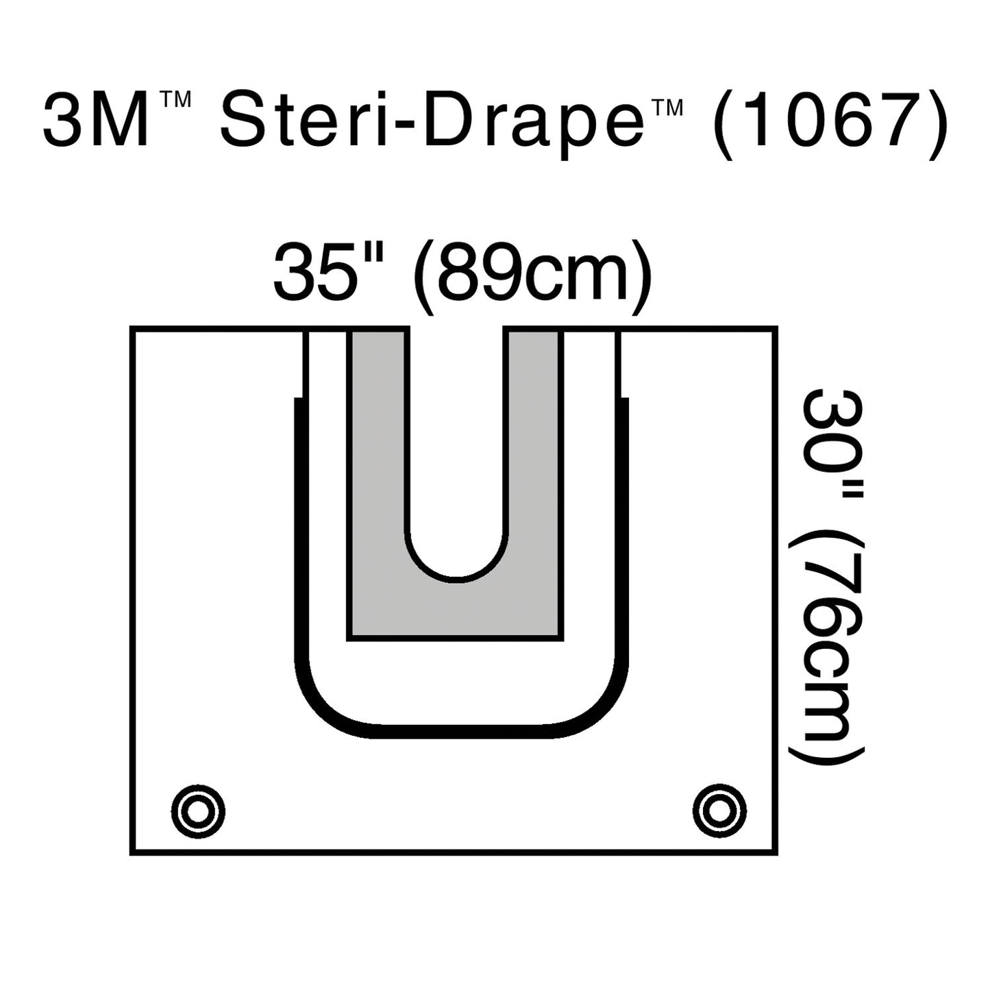 U-Drape, 30" x 35", U-Pouch Aperture with Adhesive, 2 Exit Ports, 5/bx, 4 bx/cs (Continental US+HI Only)