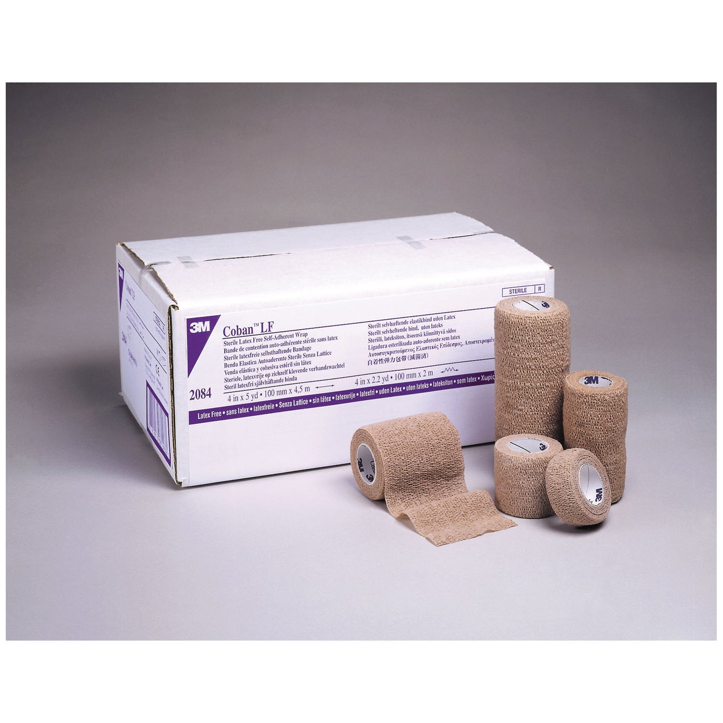 Self-Adherent Wrap with Hand Tear, Latex Free (LF), 2" x 5 yds (fully stretched), Tan, 36 rl/cs (Continental US+HI Only) (Item on Manufacturer Backorder - Inventory Limited when Available)