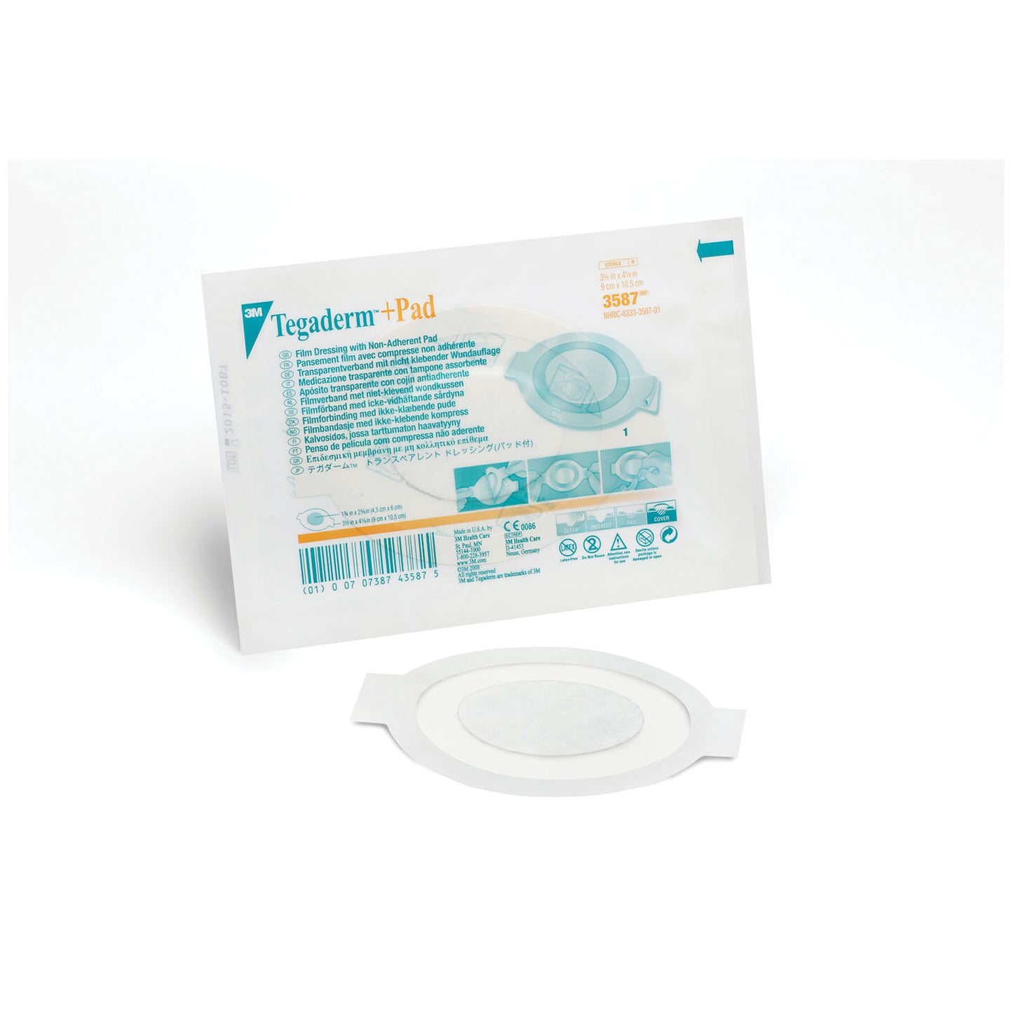 Transparent Dressing, 3_" x 4 1/8", Pad Size 1_" x 2 3/8", 25/bx, 4 bx/cs (Continental US+HI Only)
