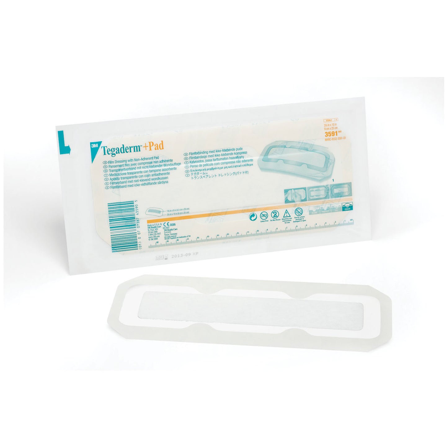 Transparent Dressing, 3_" x 10", Pad Size 1_" x 8", 25/bx, 4 bx/cs (Continental US+HI Only)
