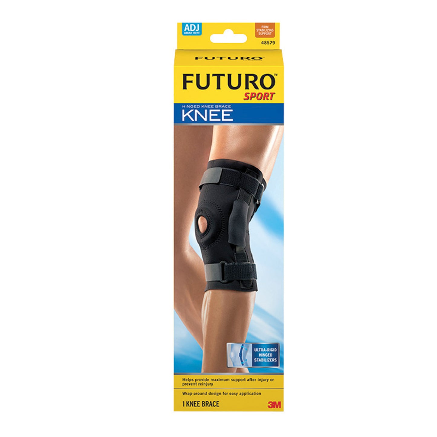 Knee Brace, Hinged, Adjustable, 3/pk, 4 pk/cs