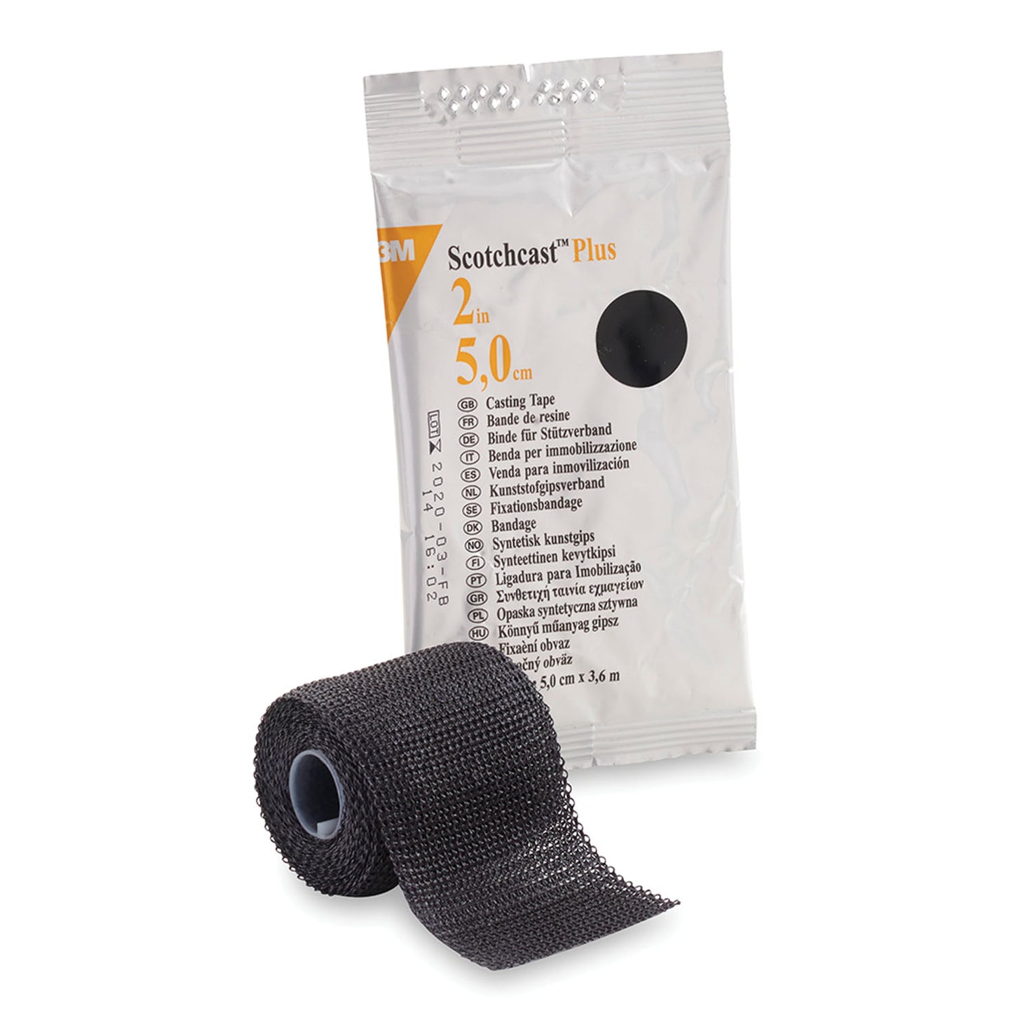 Plus Casting Tape, 2" x 4 yds, Black, 10/cs (Continental US+HI Only)