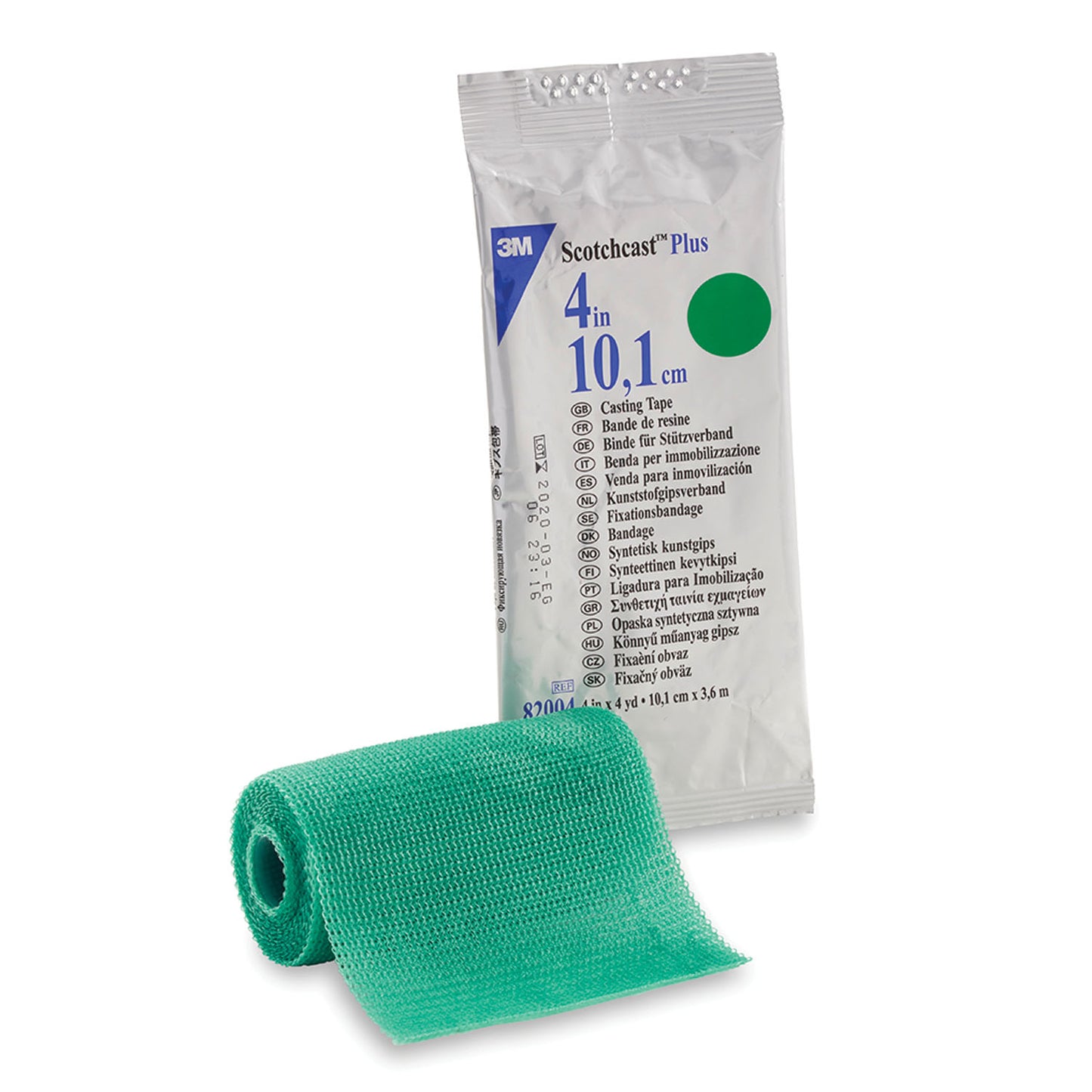 Plus Casting Tape, 4" x 4 yds, Green, 10/cs (Continental US+HI Only)