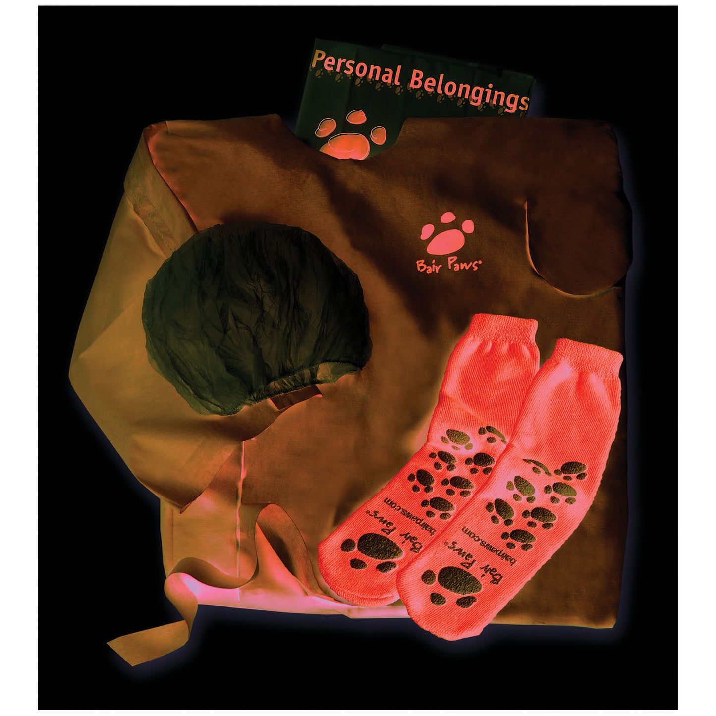 Warming Gown Kit, Includes: Standard 51"L Gown, Booties, Bonnet, Personal Belongings Bag & Shoe Bag, 30 kit/cs (Continental US+HI Only)