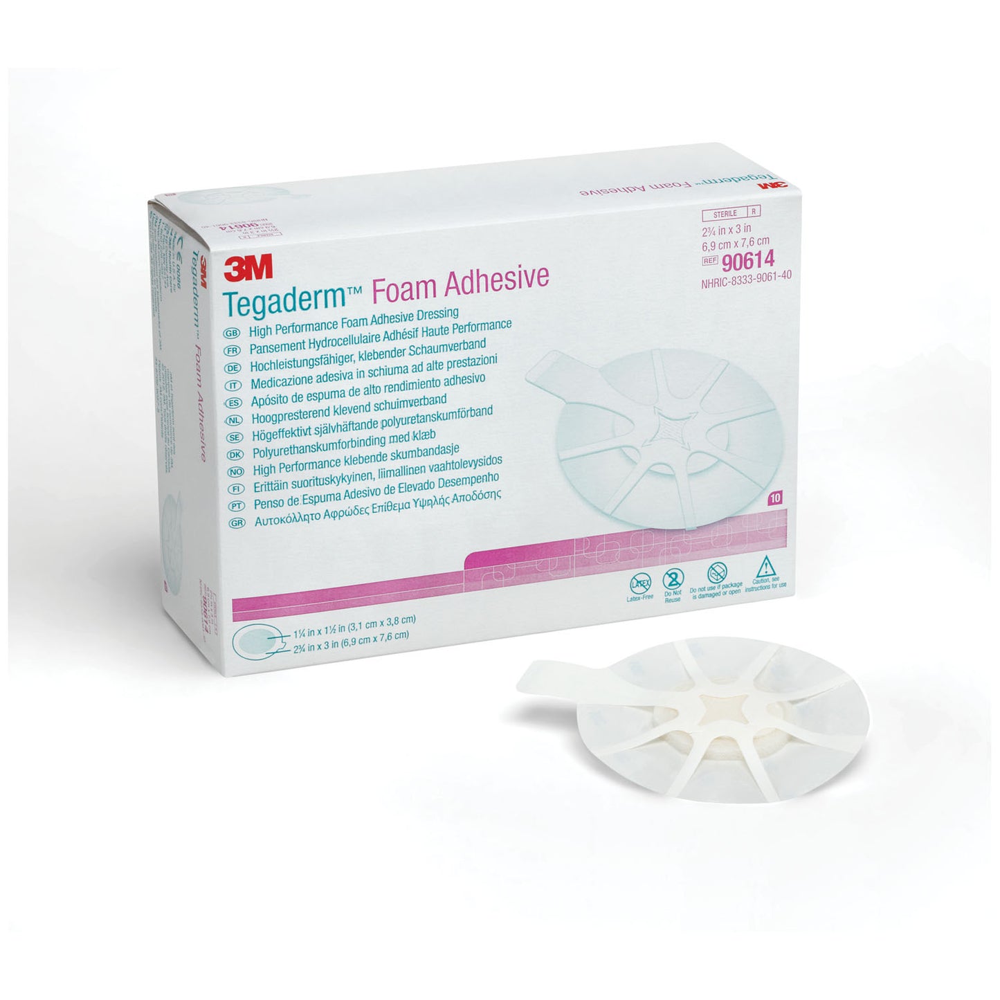 Foam Adhesive Dressing, Mini Oval, 2 _" x 3", 10/bx, 4 bx/cs (Continental US+HI Only)